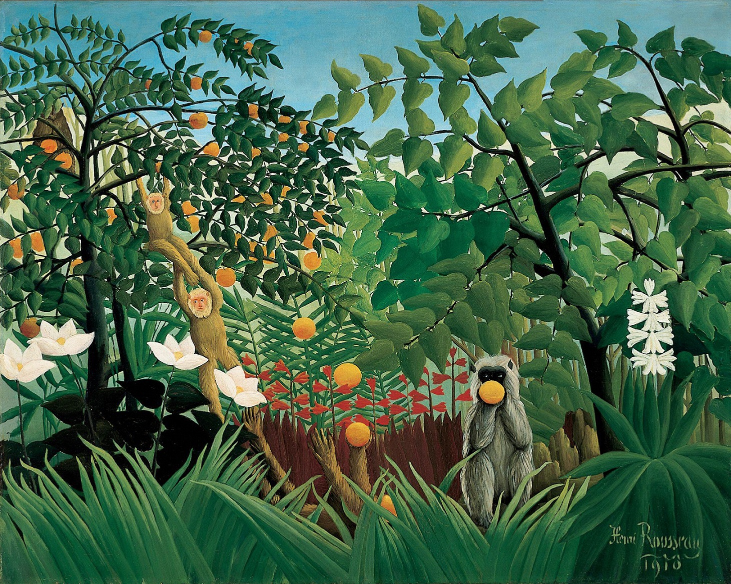 Henri-Rousseau-Douanier-Rousseau-Paysage-Exotique-avec-des-singes-jouant-1024x817